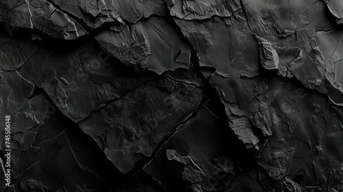 black stone with cracks photo