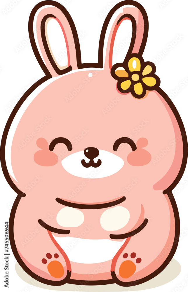Obraz premium cute funny animal cartoon vector on white background 
