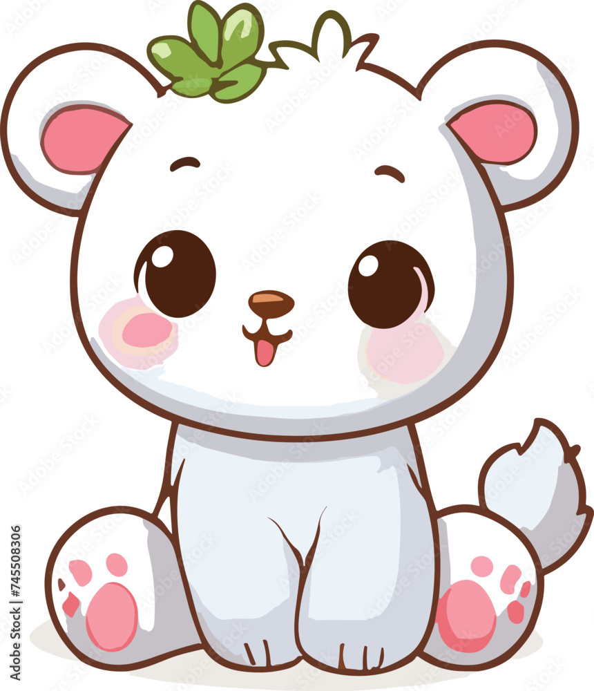 Obraz premium cute funny animal cartoon vector on white background 