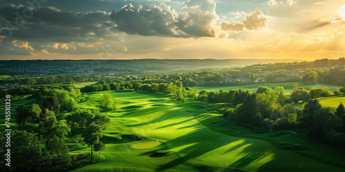 view of a beautiful green golf course