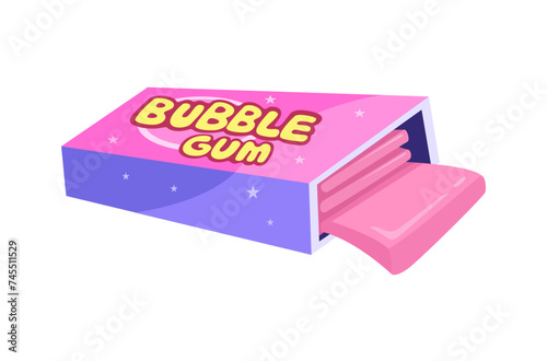 Bubble Gum Candy Cartoon Illustration Vector