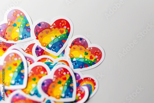 LGBTQ Sticker genderfluid sticker design. Rainbow girlfriend motive alluring diversity Flag illustration. Colored lgbt parade demonstration vector artwork. Gender speech and rights person