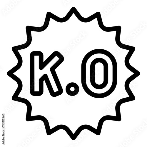 KO loss fighting icon