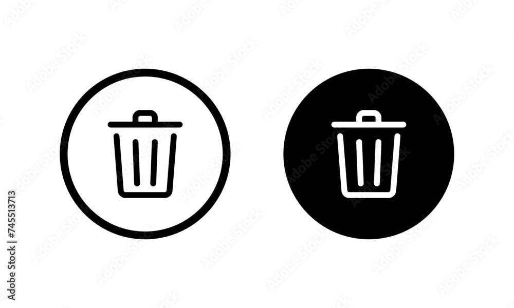 Trash bin icon set Trash bin icon set