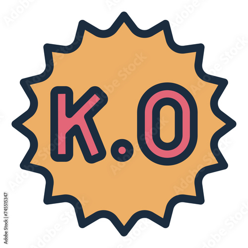 KO loss fighting icon