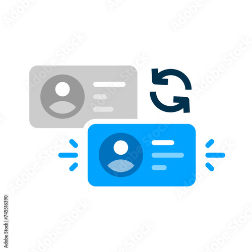 Change, Switch Between Multiple Accounts concept illustration flat design vector. simple modern graphic element for landing page ui, infographic, icon