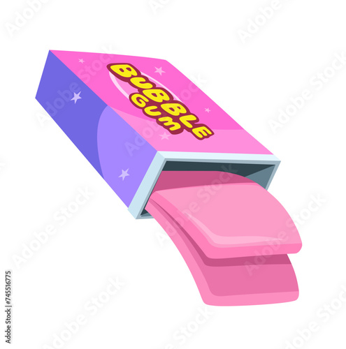 Bubble Gum Candy Cartoon Illustration Vector