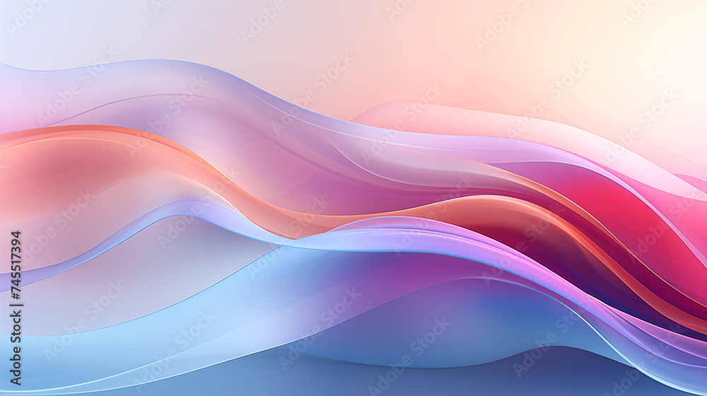 illustration abstract colorful background with waves_6