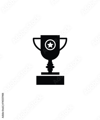 trophy icon, vector best flat icon.