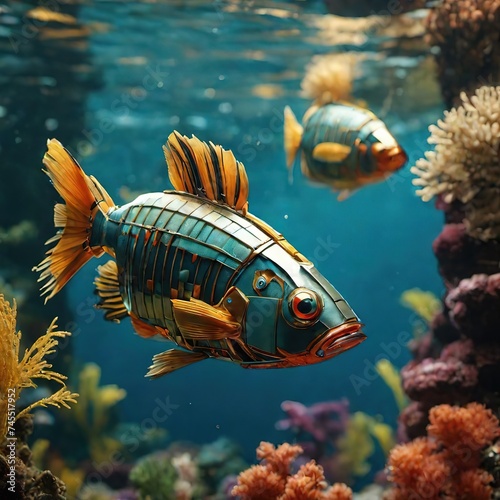 Cyborg Fish Background Very Cool