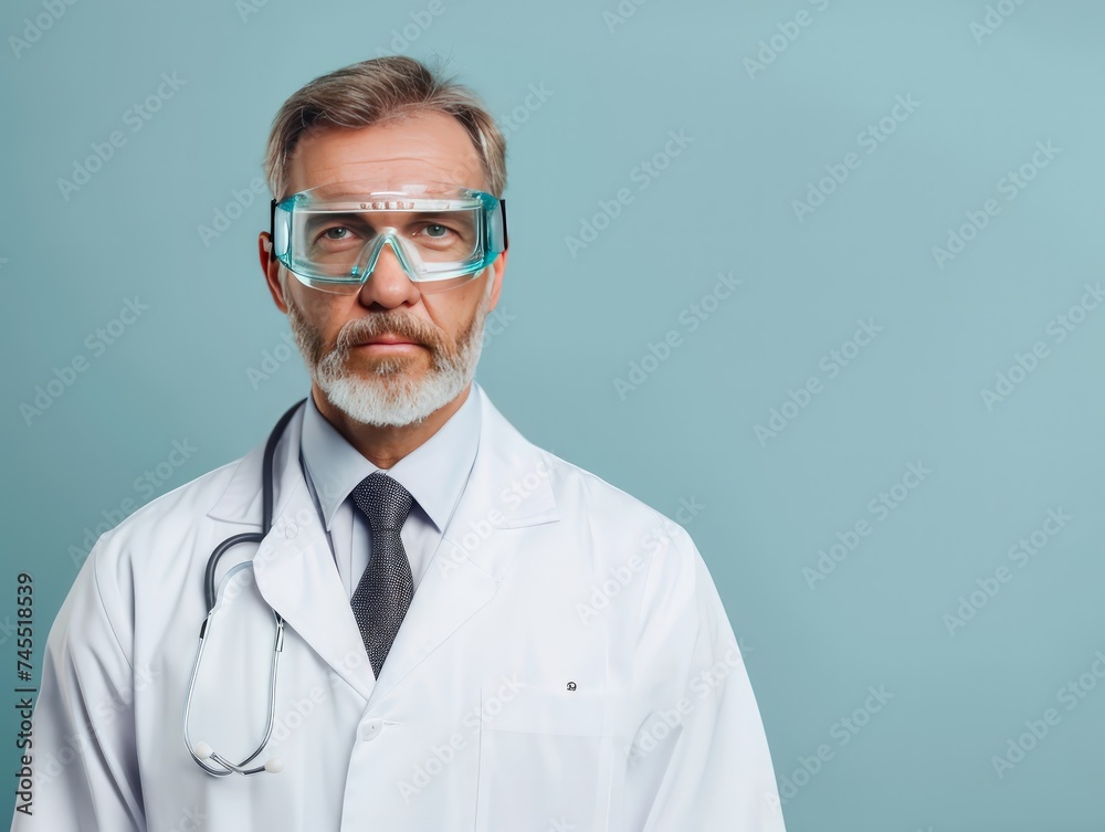 Image of healthcare professional in protective gear. Image of healthcare professional in protective gear.