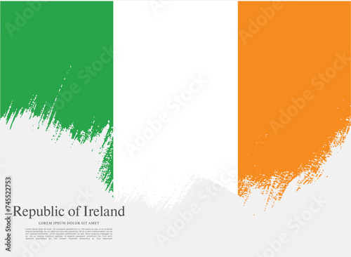 Flag of Ireland, vector illustration