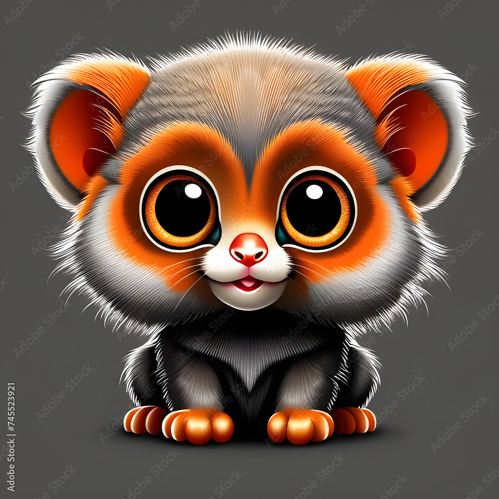 Fototapeta premium Exploring the Enchanting World of Expressive Pygmy Marmosets: Adorable Faces in Nature's Palette.(Generative AI)