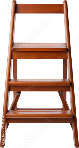 wooden ladder ladder made of wood isolated on white or transparent background transparency 