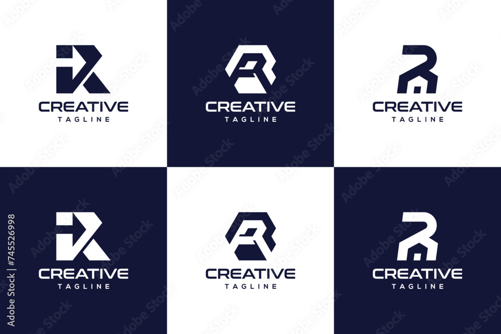 Set of letter T modern logo design inspiration Set of letter T modern logo design inspiration