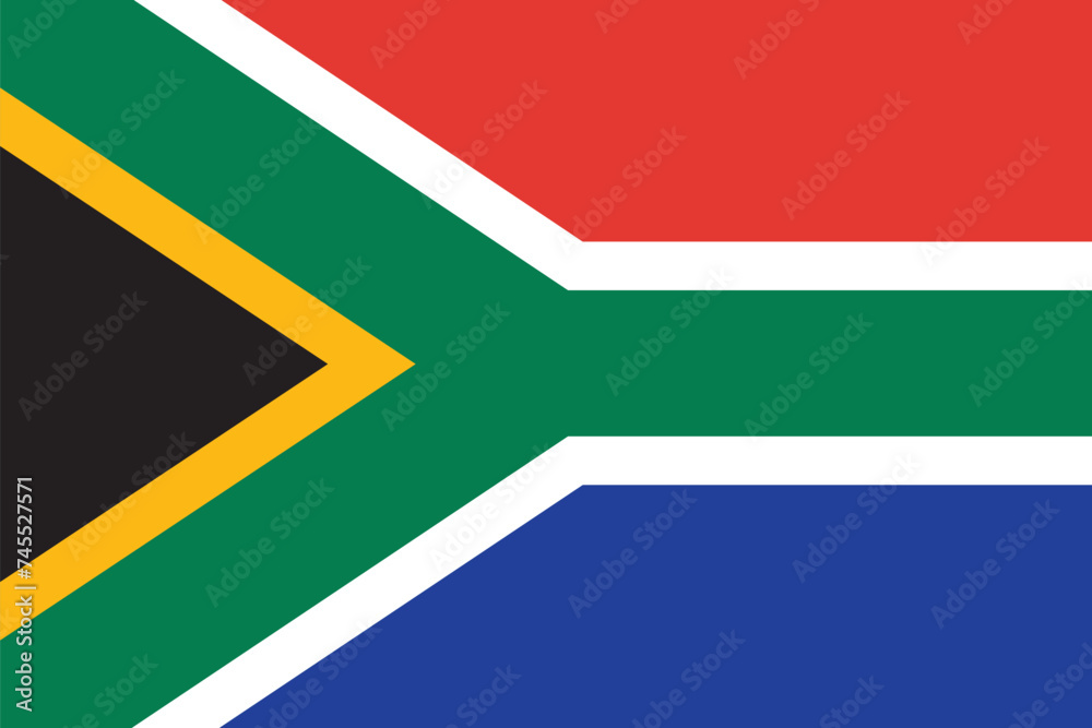 Flag of South Africa, brush stroke background - obrazy, fototapety, plakaty 