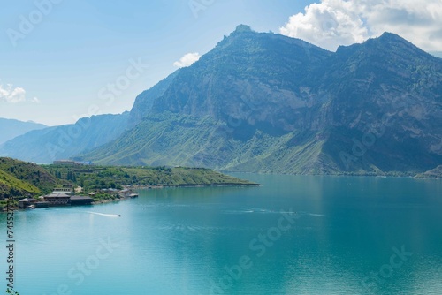Breathtaking Mountain Lake: Crystal Blue Waters Reflecting the Azure Sky