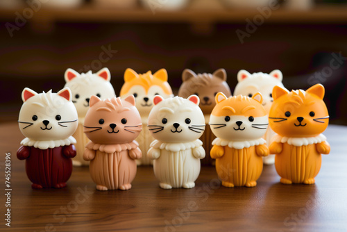 A delightful disposable cupcake topper with adorable animal characters on a dessert buffet © ASMAT