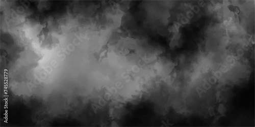 Dark storm clouds envelop the sky, hinting at a dramatic weather abstract. A sunset's light pierces through the white mist, painting a heavenly landscape. Tornadoes of fog and mist dance amidst