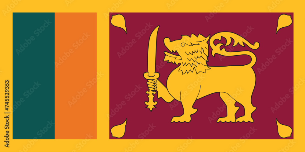Fototapeta premium Flag of Sri Lanka