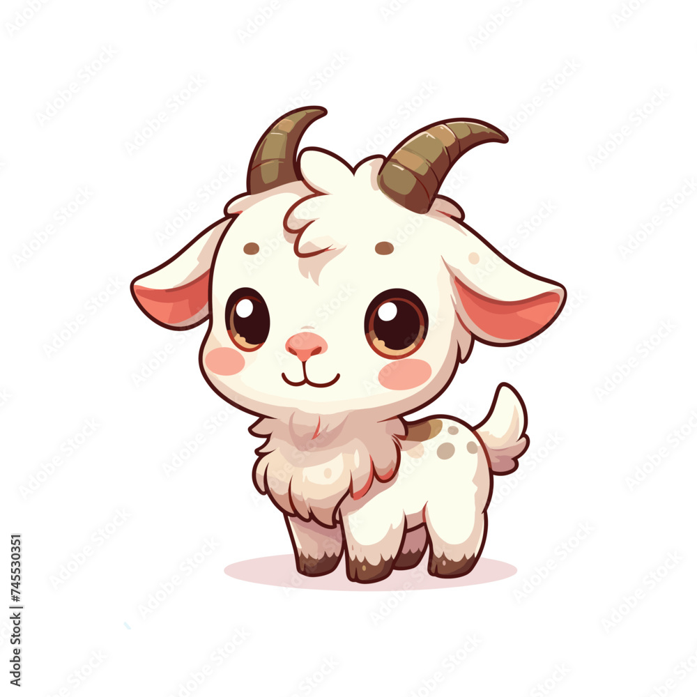 cute funny animal cartoon vector on white background