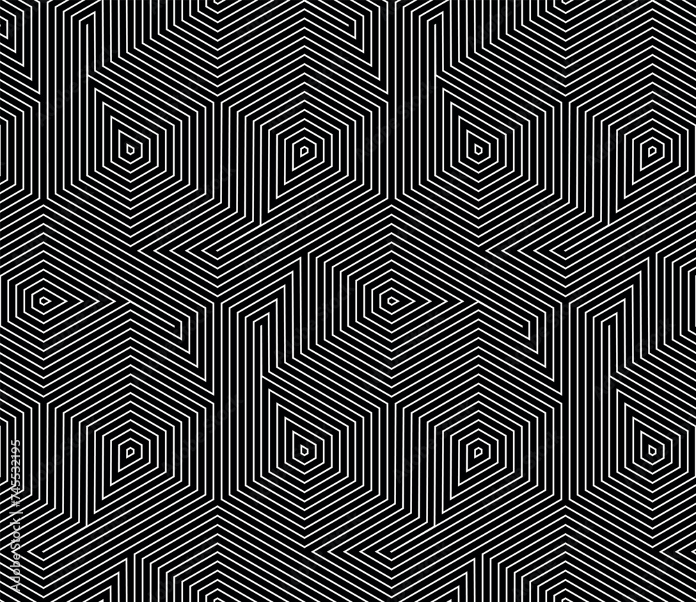 Abstract geometric pattern with stripes, lines. Seamless vector background. White and black ornament. Simple lattice graphic design. Abstract geometric pattern with stripes, lines. Seamless vector background. White and black ornament. Simple lattice graphic design.