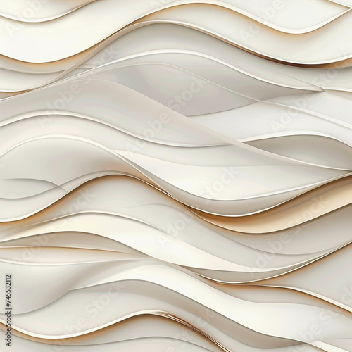 An elegant white background with wavy creamy pattern