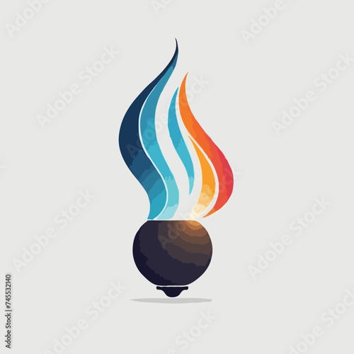 air balloon with flame