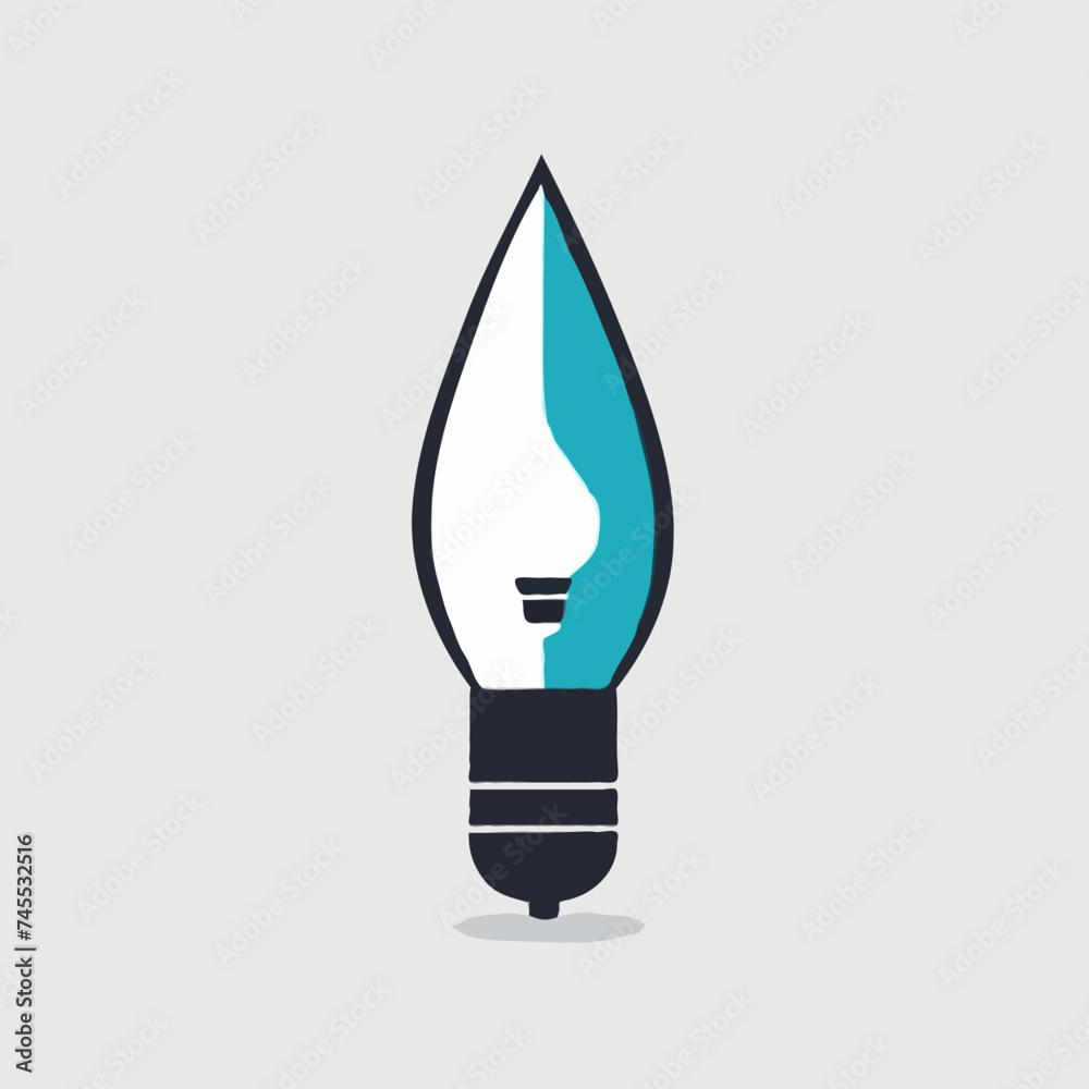 light bulb icon on white
