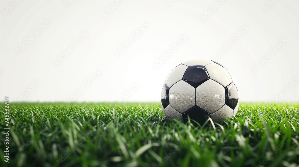 Obraz premium soccer ball on green grass