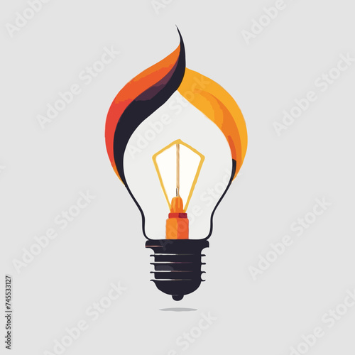 light bulb icon on white 