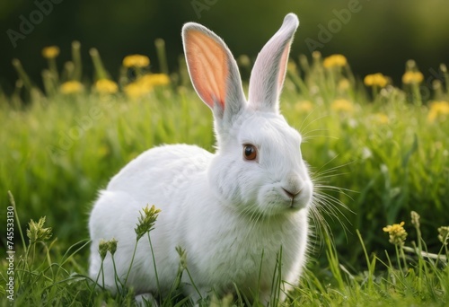A rabbit in a meadow
