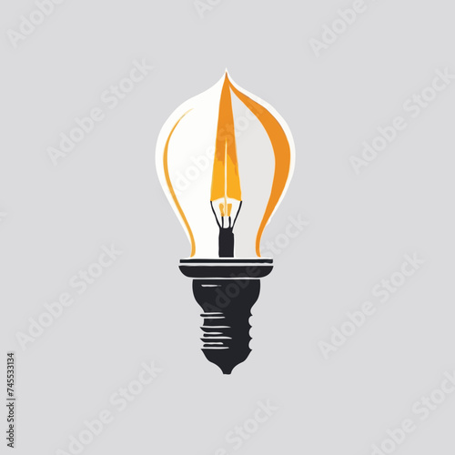 light bulb icon on white 
