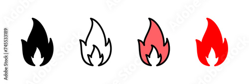 Fototapeta Naklejka Na Ścianę i Meble -  Fire icon vector illustration. fire sign and symbol