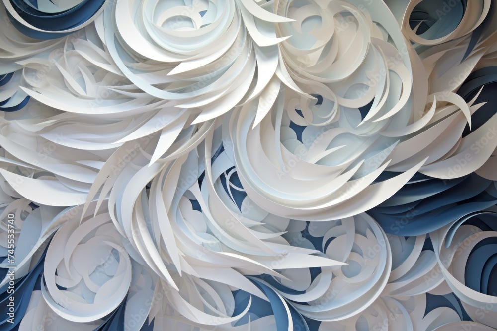 Intricate Paper art style. Style craft nature. Generate Ai