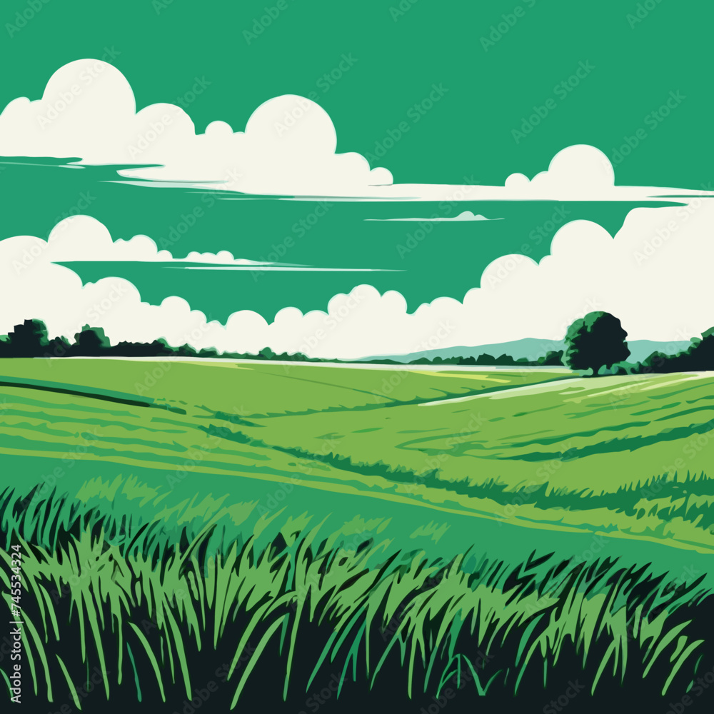 landscape with green field
landscape with green field