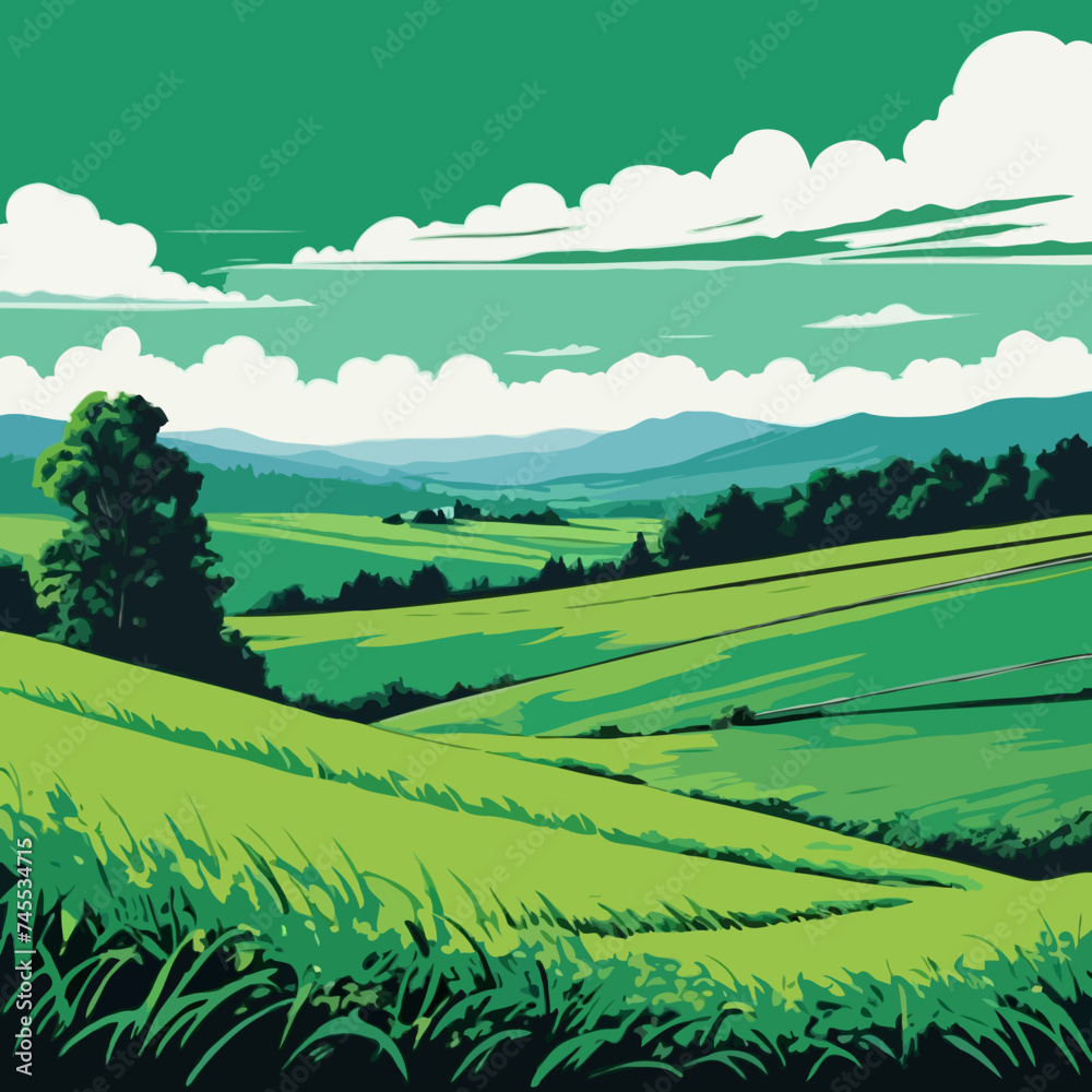 landscape with green field
landscape with green field