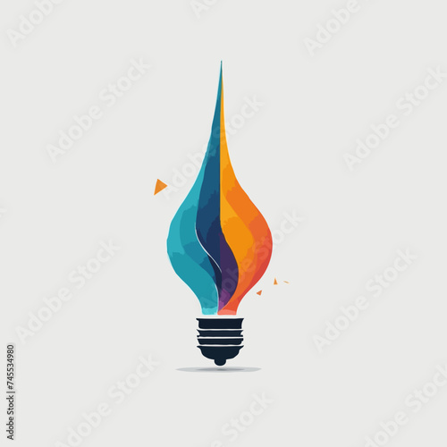 light bulb icon on white 