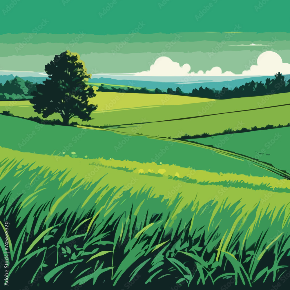 landscape with green field
landscape with green field