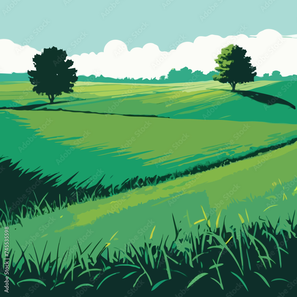 landscape with green field
landscape with green field