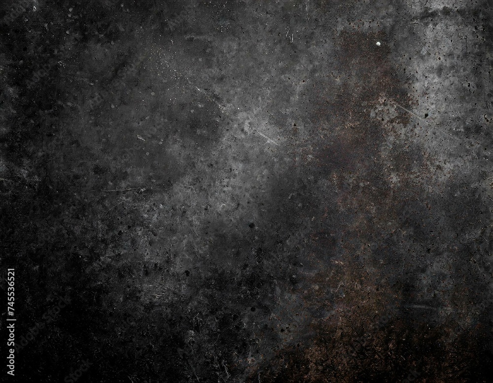 Grunge texture of a rusty metal black background