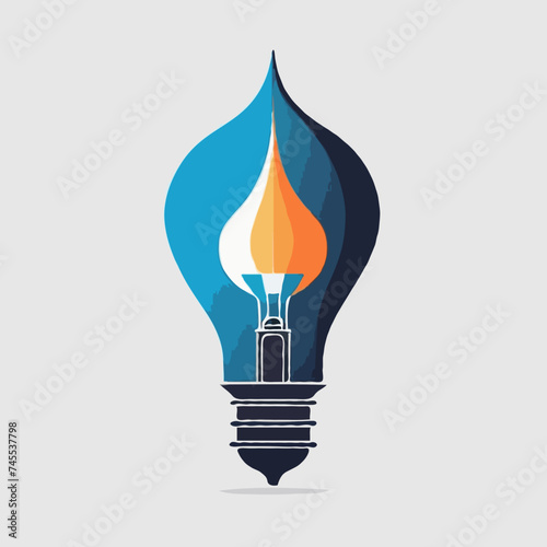 light bulb icon on white 