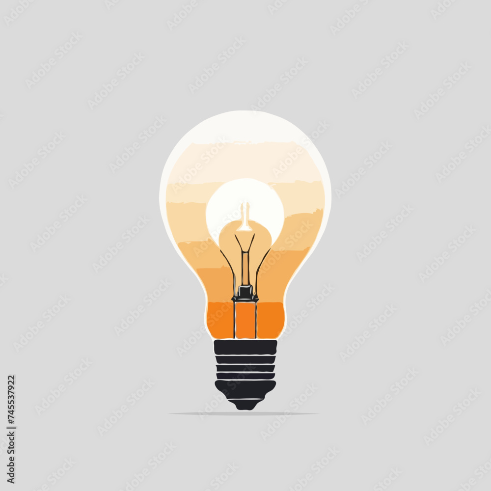 light bulb icon on white

