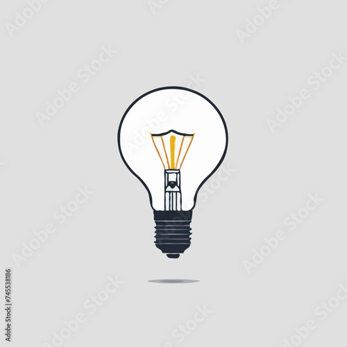 light bulb icon on white
