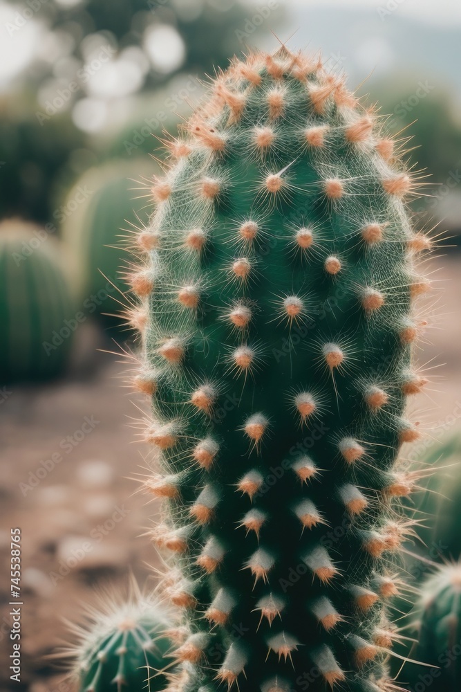 close up of a cactus with many small spikes close up of a cactus with many small spikes