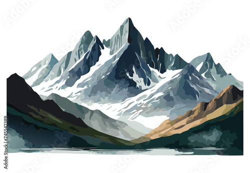 Epic snowy mountains and hills