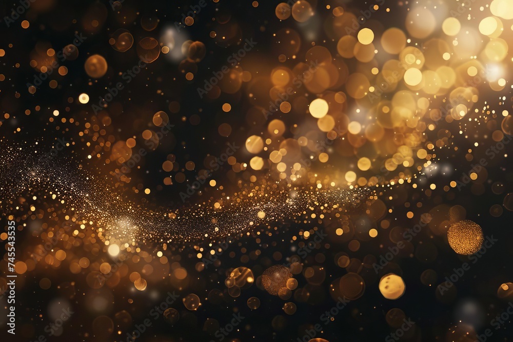 Glimmering gold bokeh background Perfect for festive occasions and luxury branding