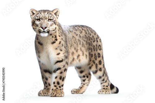 Leopard on white background