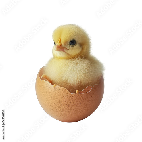 Baby Chicken Inside Hatched Egg