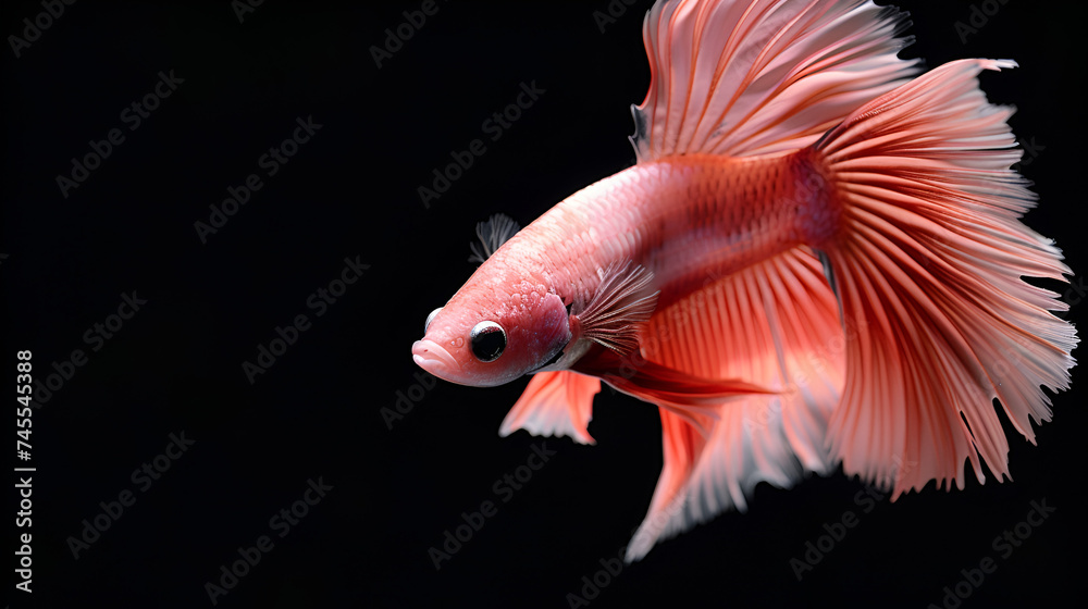 Fototapeta premium peach bettafish closeup